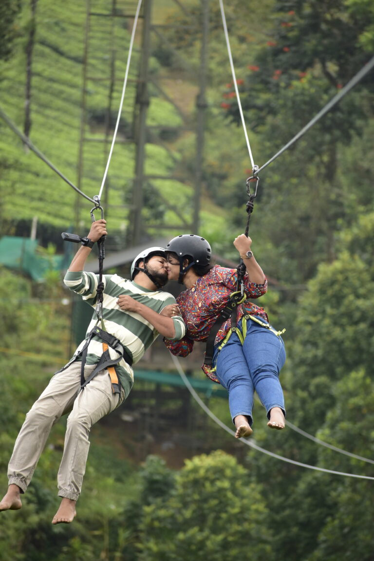 Top adventure park in Vagamon offering zipline and rope activities
